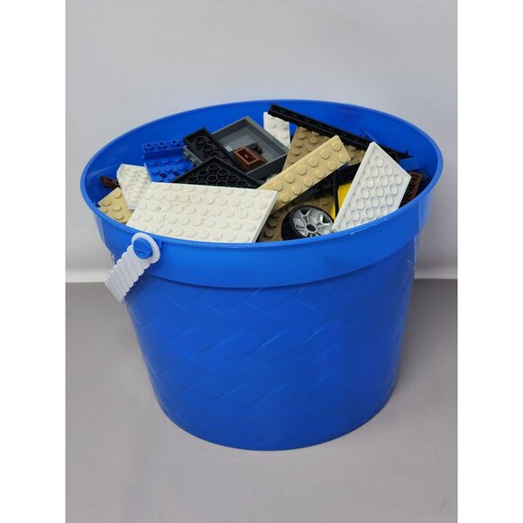 Mixed Lego Building Blocks Assorted‎ Colors & Shapes Bulk Lot In Blue Bucket - Picture 5 of 8